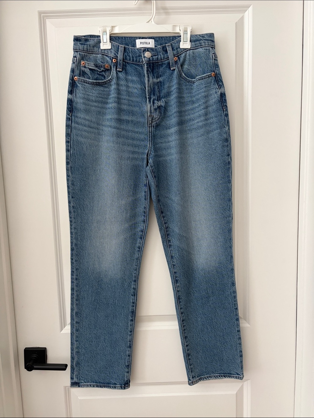 pistola Classic Straight Leg Jeans in light blue wash